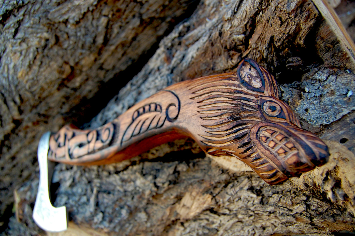 Fenrir Carved Axe Best For Christmas Gift