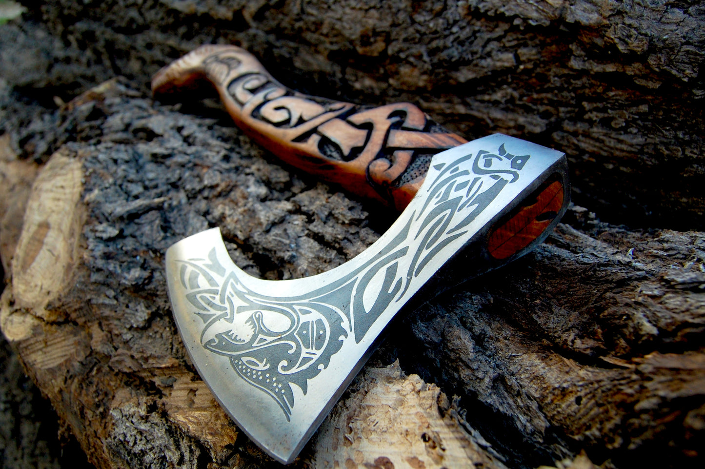 Fenrir Carved Axe Best For Christmas Gift